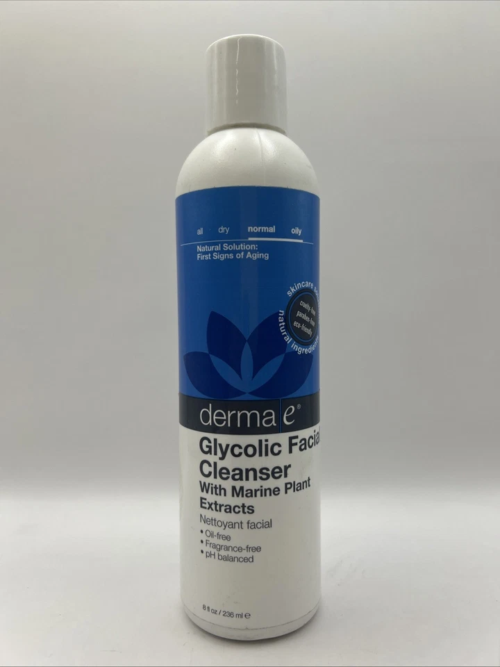 Limpiador facial glicólico Derma E con extractos de plantas marinas 8 oz Foto 1 de 1
