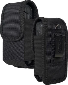 Black Canvas Case Pouch Belt Clip for Sonim XP3plus 5G X320 Flip Phone, SD7 - Picture 1 of 8