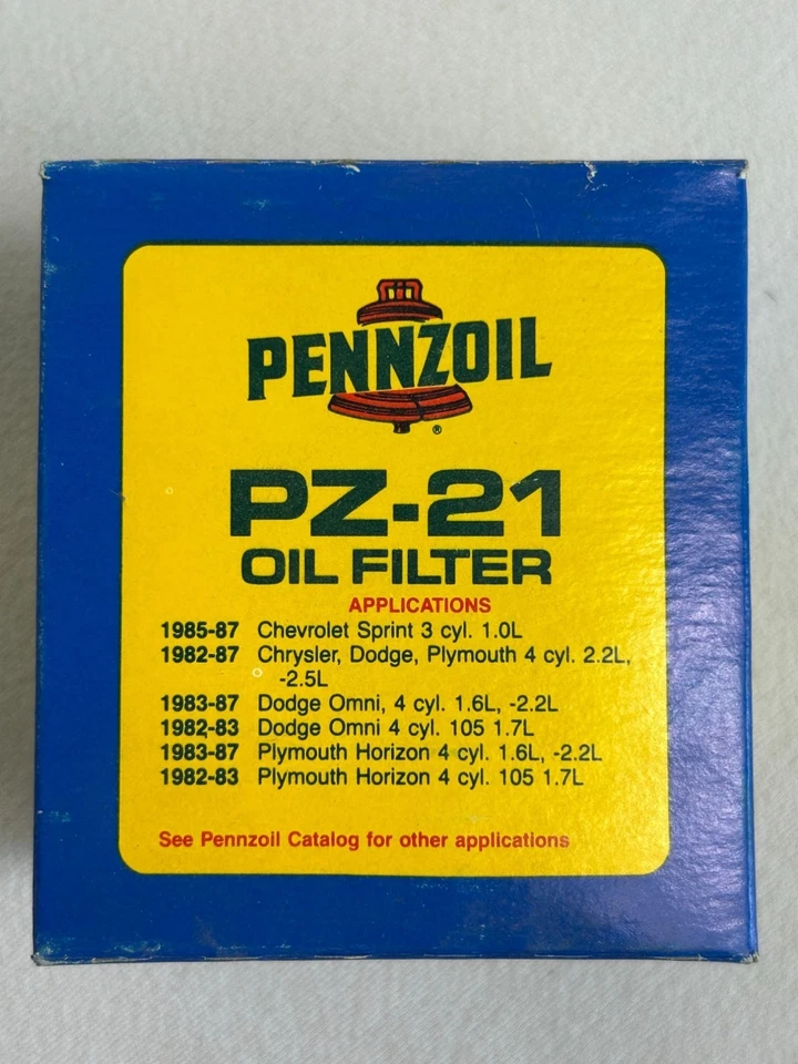 批量 8 件 Pennzoil PZ-21 油过滤器 雪佛兰/克莱斯勒/道奇/普利茅斯 NOS — 第 1/4 张图片
