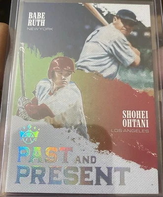 2018 Panini Diamond Kings - Past and Present Shohei Ohtani, Babe Ruth #PP10 (RC) Foto 1 de 2