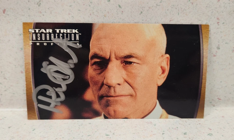 Star Trek Insurrection Profiles #52 Capitán Picard FIRMADO Patrick Stewart 1998 Foto 1 de 4