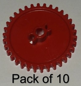 (10) K'NEX GEARS Red 55mm 2 1/4" Gear KNEX Bulk Replacement Parts/Pieces Lot