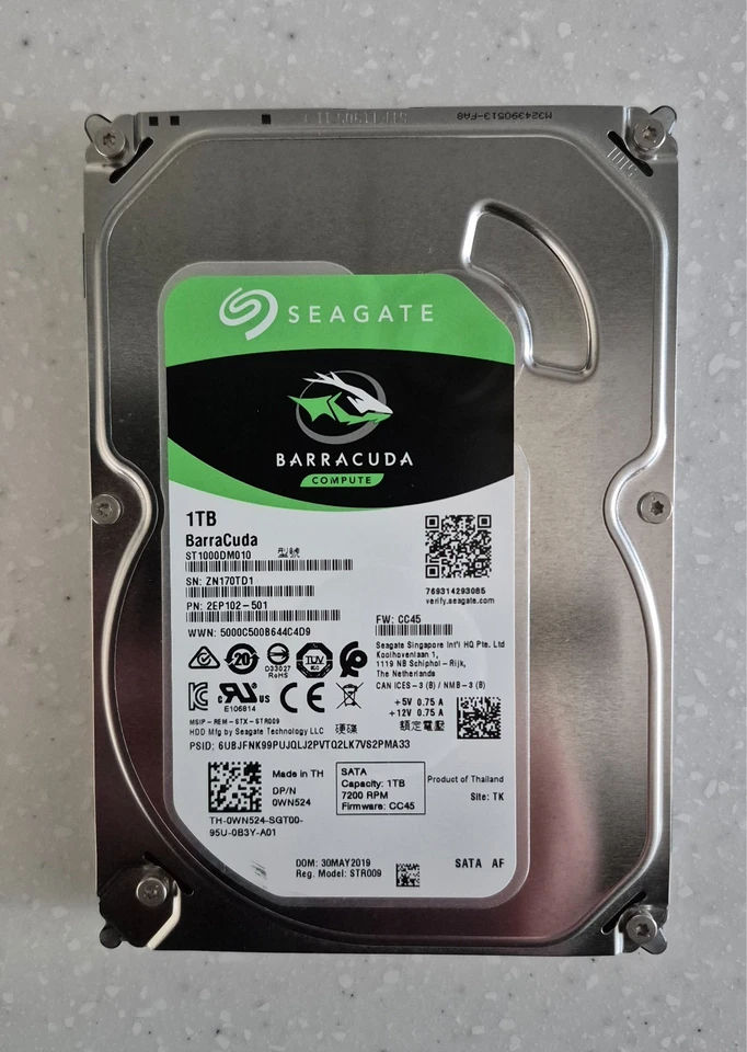 Seagate Barracuda ST1000DM010 1TB 3.5" Hard Drive SATA HDD - Image 1 of 1