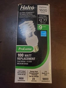 4 Halco 45077 CFL23/41/T2 1380LM 23W 4100K Cool White Spiral Light Bulb - Picture 1 of 6