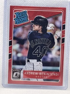2017 Panini Donruss Optic Andrew Benintendi Rated Rookie Red Prizm #79/99 - Picture 1 of 1