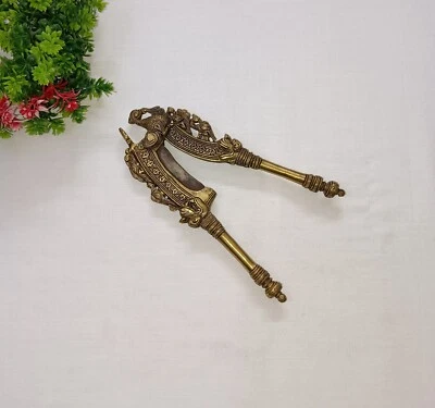 Dual Peacock Themed Nut Cracker Brass Sarota Kitchen Tool Table Decor DM302 - Image 1 of 4