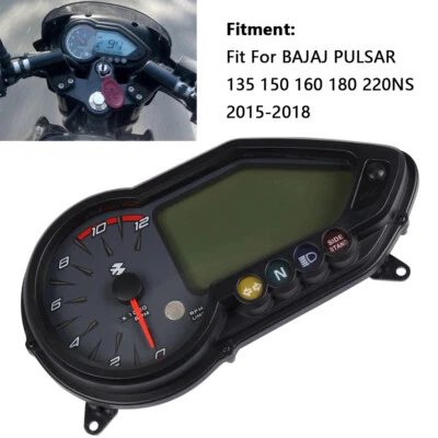 Motorcycle Instrument Assembly with Tachometer For BAJAJ180 Pulsar 220S - Image 1 of 4