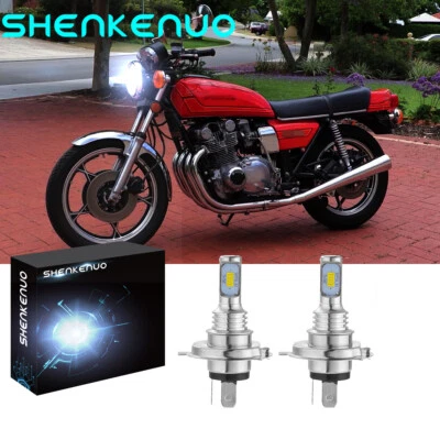 Par de bombillas de faros LED H4 9003 6000K blancas para Yamaha FZ6R 09-17 YZF R1 R6 99-02 Foto 1 de 4