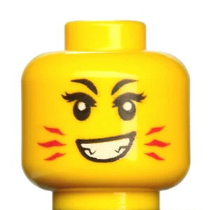 NUEVO LEGO - Cabeza de figura - Ninjago - Akita amarillo x1 - 70678 emperador abandonado - Imagen 1 de 2