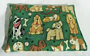 Kirschkernkissen Wärmekissen Hunde in Grün Handarbeit 22x18 cm 100 % Baumwolle - Bild 1 von 1