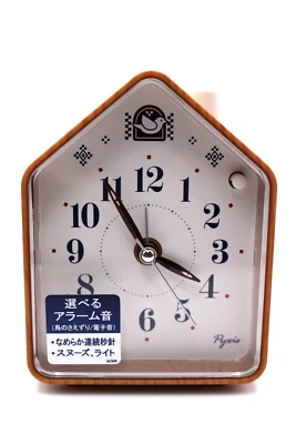 SEIKO Clock Alarm Clock Nature Sound Analog Switchable Alarm Pyxis NR453B 240g - Image 1 of 4