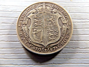 UK GREAT BRITAIN 1917 Half Crown - Picture 1 of 2