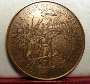 1977 Bonaparte NAPOLEON legend epinal print house 81mm large art table MEDAL - Picture 1 of 3