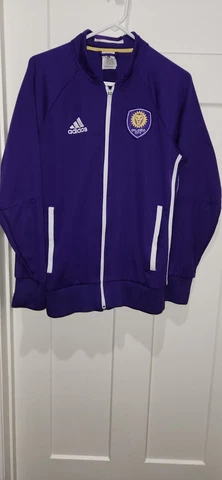 Adidas MLS Orlando City SC Anthem Jacket Full-Zip Purple/White Cover