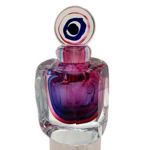 Italian Murano Art Glass Lolipop Perfume Bottle by Fifth Avenue Crystal - Picture 1 of 6