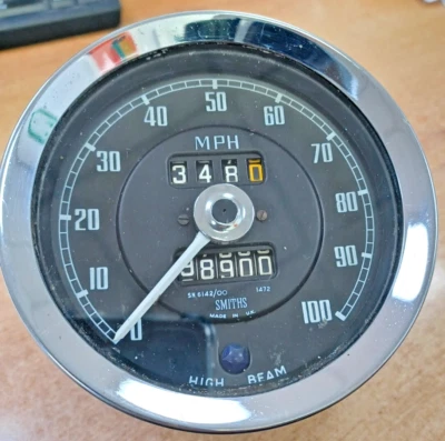 MG MIDGET/AUSTIN HEALEY/SPRITE ORIGINAL SMITHS SPEEDO SPEEDOMETER SN6142/00 - Image 1 of 4