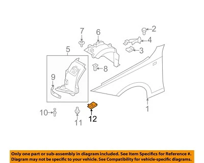 BMW OEM 06-15 128i Under Cover Splash Shields-Underbody Shield Clip 07147330002 - Image 1 of 2