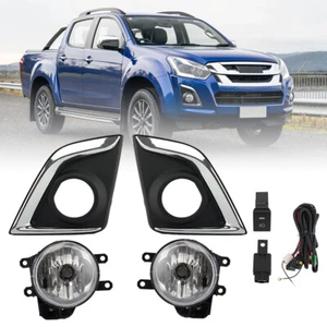 Juego completo de luces antiniebla de parachoques delantero + marco de cubierta para Isuzu D-Max DMax 2016-2020 - Imagen 1 de 12