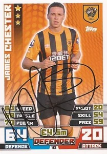 JAMES CHESTER SIGNED HULL 2014/2015 MATCH ATTAX CARD+COA - Picture 1 of 1