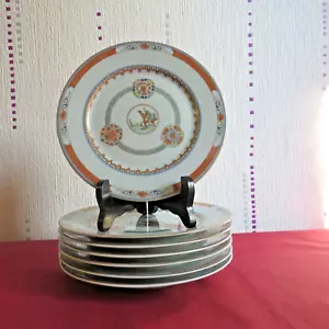7 Teller Dessert Porzellan Limoges Raynaud Modell Houqua Seladon Ø 19,2 CM - Bild 1 von 9