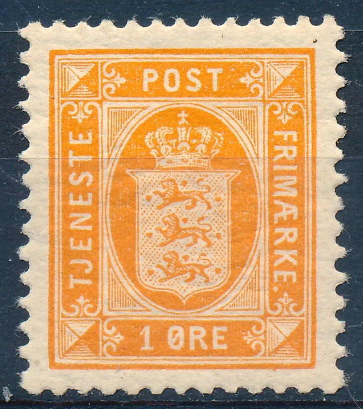 Dinamarca Scott O11/AFA TJ8, 1Ø Naranja Oficial, XF Como Nuevo NH Foto 1 de 1