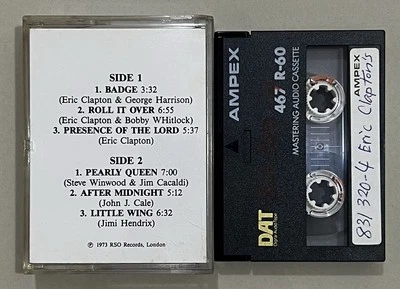 Eric Clapton's Rainbow Concert DAT Digital Audio Tape Cassette Ultra Rare - Image 1 of 2