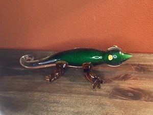 Murano Cristalleria d’arte Gecko Lizard Glass Sculpture Medium Size - Picture 1 of 5