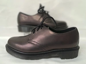 Dr. Martens Purple Iridescent 1461 Tracer Chaussures Size UK 4 - Picture 1 of 8