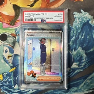 2025 POKEMON PRE EN-PRISMATIC EVOLUTIONS ILLUSTRAZIONE SPECIALE RARA AMARYS PSA 10 - Foto 1 di 2