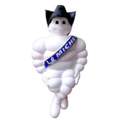 Figura Muñeca Hombre Michelin 16" Bibendum Decoración Coleccionable Publicidad Neumático Con Sombrero Foto 1 de 4