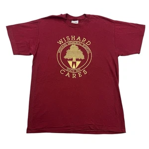 Vintage Shirt Mens Large L Red Wishard Memorial Hospital Cares Single Stitch - Picture 1 of 12