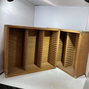 2 porta CD vintage collezione CAL Oak contiene 57 CD musicali ogni 16,5” x 14 - Foto 1 di 9