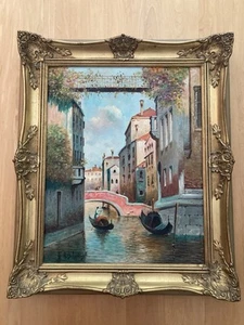 Fine Vintage Original Oil Painting of Venice Italy Artist A. Belardinelli Signed - Picture 1 of 9