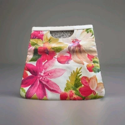 Italian Leather Designer Handbag Maurizio Taiuti Large Floral Magnetic Clutch PB - Image 1 of 4