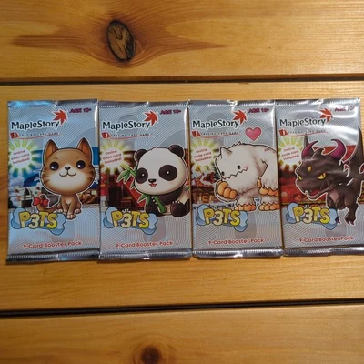 4 X Maple Story Trading Card Game Pets - Unopened Booster Pack - Изображение 1 из 2