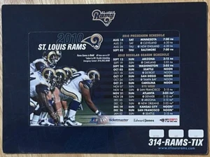 ST. LOUIS RAMS, 2010 , 5 1/2" X 7 1/2" MAGNETIC SEASON SCHEDULE, RARE ! - Picture 1 of 1