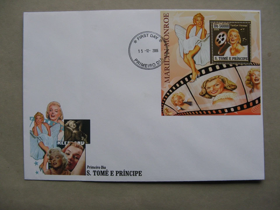 SAO TOMÉ & PRINCIPE, cover FDC 2006, S/S Marilyn Monroe (white dress) - Image 1 of 1