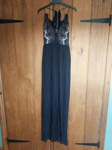 Black maxi Dress size 8-10 - Picture 1 of 4