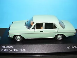 Mercedes Benz 200 verde come nuova 1968 con interni marroni scatola bianca in scala 1:43RD - Foto 1 di 12