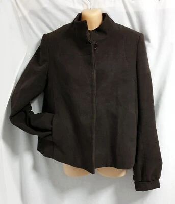 NWT SABA Brown Mid Waist Pea Coat Jacket Size 10 - image 1 of 4
