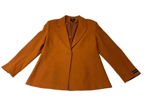 Alanni by Donny Brooks Wolljacke Blazer Damen 16 Orange Business Herbst Neu ohne Etikett - Bild 1 von 11