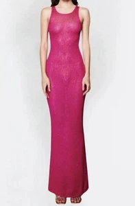 ASTA RESORT Natalia Dress Fuchsia Size Small - Picture 1 of 5
