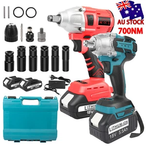 1/2'' Brushless Cordless Impact Wrench Rattle Gun Socket For Makita Battery 18V - Picture 1 of 23
