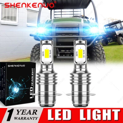 2 Ice Blue LED light bulbs for 2005-2016 KAF400 Mule 600 Kawasaki headlight 12V - Изображение 1 из 4