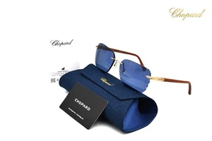 Gafas de sol Chopard SCHG62V 383P Rectangular, madera y metal, lentes azules - Imagen 1 de 24