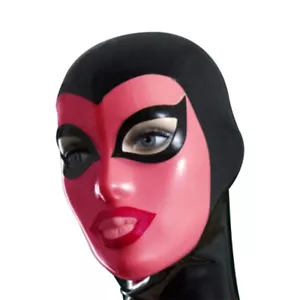Latex Hood Drama Theatrical Rubber Mask Cosplay Club Wear Costume Handmade - Picture 1 of 9