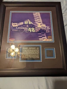 Jimmie Johnson Mounted Memories Race Win Track/Reifen 109/500 Plakette Daytona - Bild 1 von 5