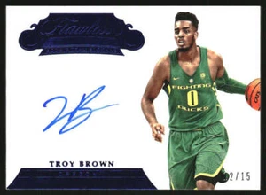 Slogan 2018 Flawless Collegiate Rookie Team Auto Zaffiro Troy Brown Jr. RC/15 - Foto 1 di 2