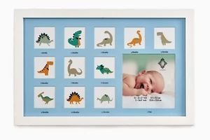 NEW - My First Year Baby Boy Photo Collage Picture Frame - Picture 1 of 2