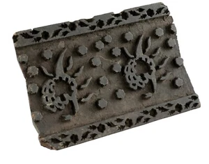 Antique Indian Batik Wood Stamp - Ethnic Decor Batik Rajasthan India # 8126 - Picture 1 of 5